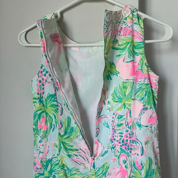 Lilly Pulitzer Mini Mila Shift Dress in Seasalt Blue on Parade Girls’ Size 12 - Picture 11 of 13